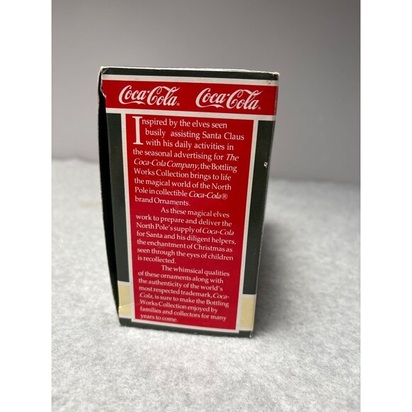 Coca-Cola Bottling Works Collection Ornament 1994 Elves Climbing Green Coke Bott - Picture 6 of 11